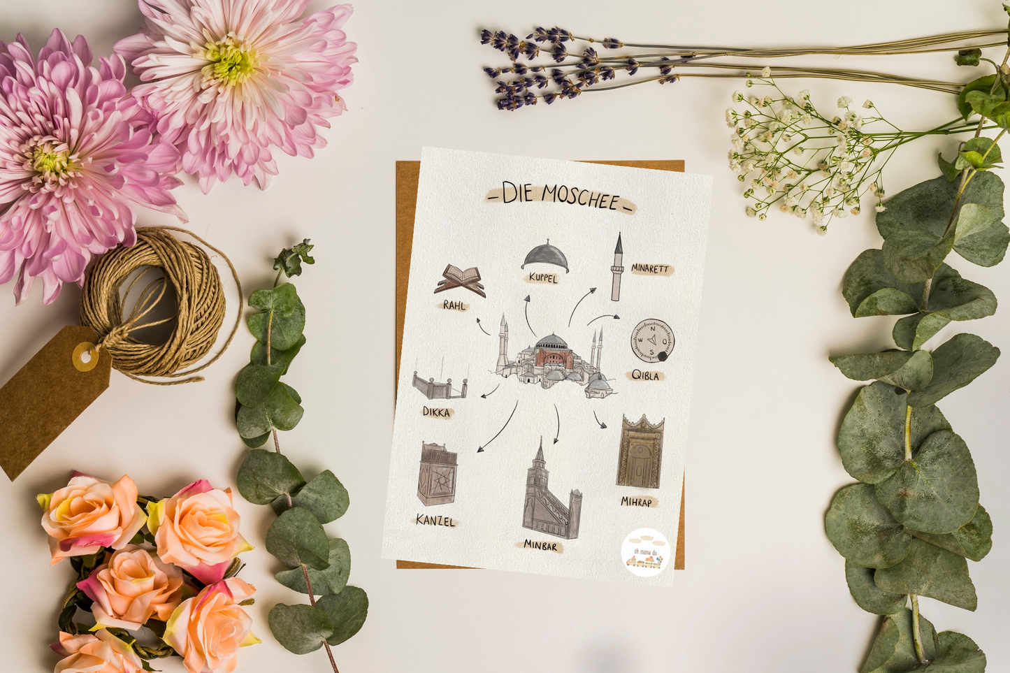Grußkarte mit Umschlag “Moschee”